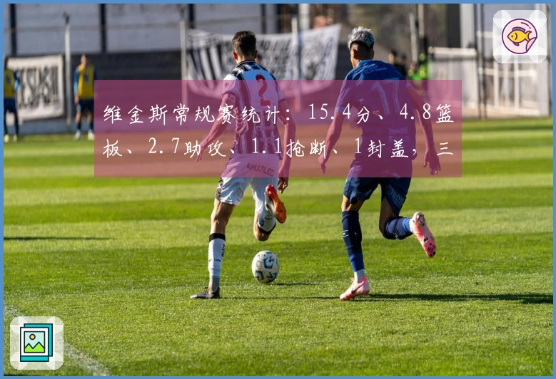 维金斯常规赛统计：15.4分、4.8篮板、2.7助攻、1.1抢断、1封盖，三分球命中率41.4%